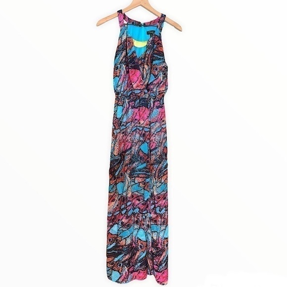 Thalia‎ Sodi Women's Sleeveless Acapulco Maxi Dress in Pink and Blue Size Small - Picture 1 of 9